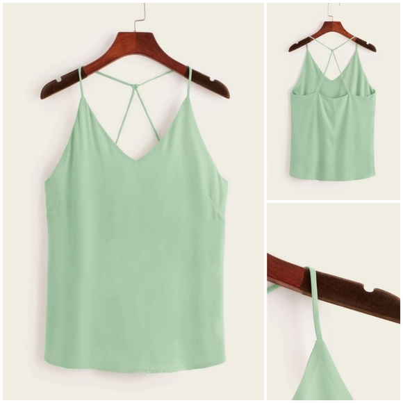 SHEIN Tops - Shein | Sage Green Spaghetti Strap Cami